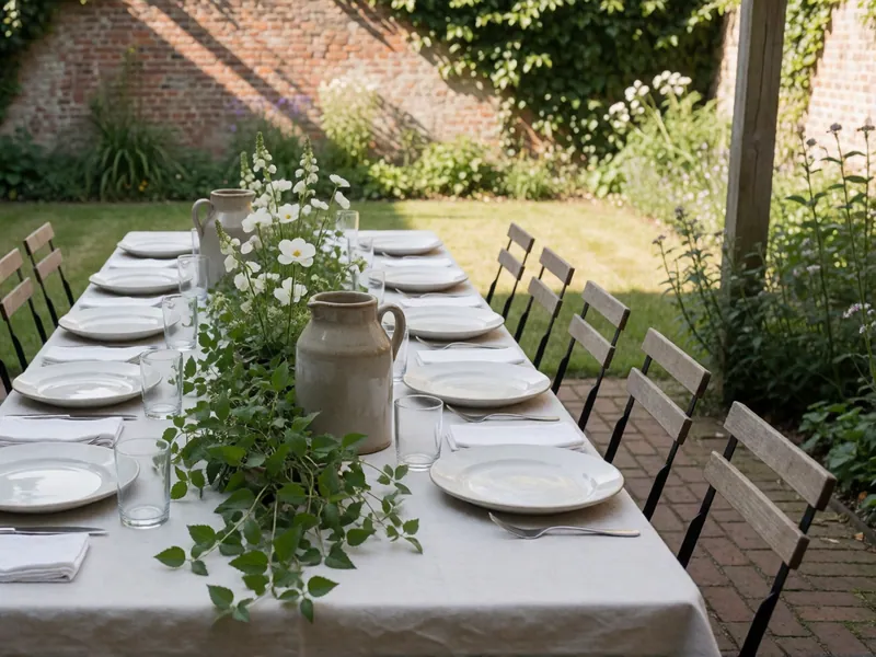The house set for a family gathering