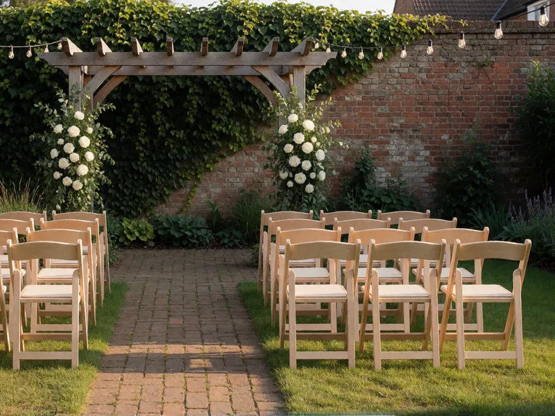 The house set for a small wedding