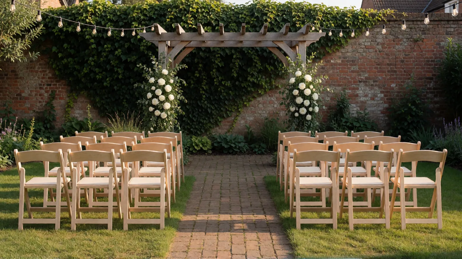 The house set for a small wedding