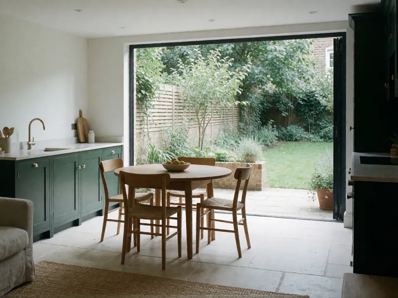 The Garden Apartment: Level with the garden, windows on the garden side only