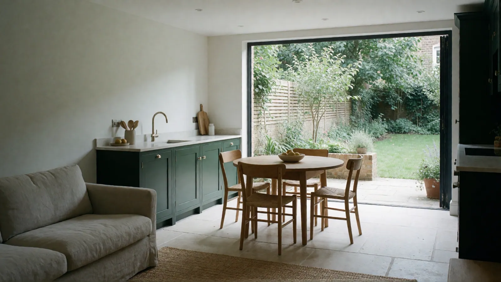 The Garden Apartment: Level with the garden, windows on the garden side only